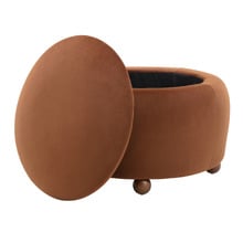 Tilly Velvet Storage Ottoman